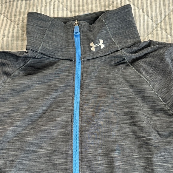 Under Armour Charcoal and Blue Quarter-Zip Pullover - Picture 2 of 4